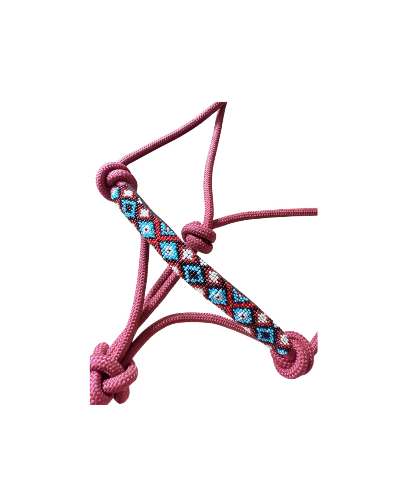 T5572MV - Beaded Rope Halter with Detachable Lead Rope – Cob to Full