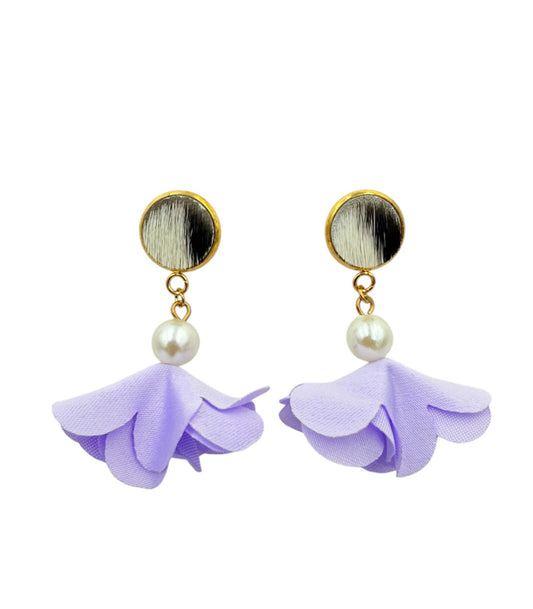 J7089A - 100% Hair on Hide Stud Dangle Earrings