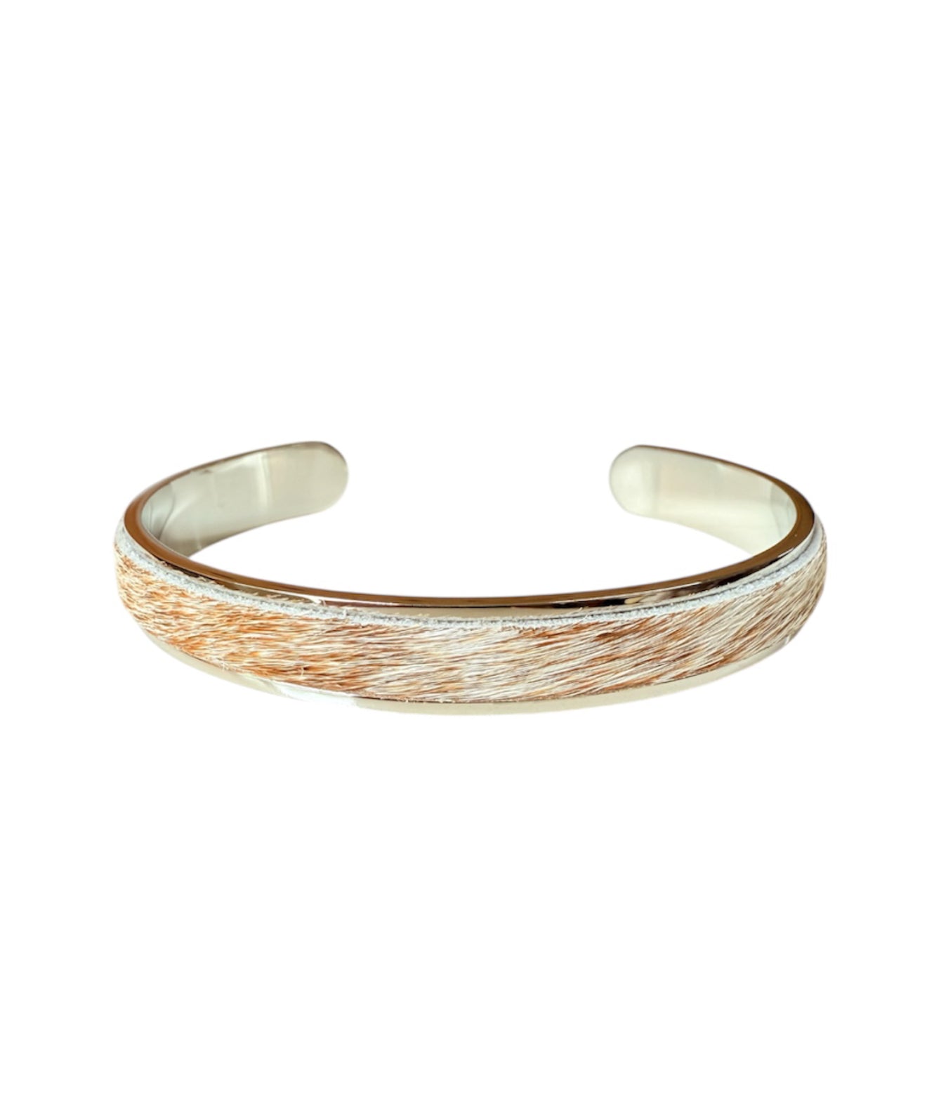 J6845 - Solid/Stainless Steel 3/4 Bangle Cowhide - Rawhide Western Wear 