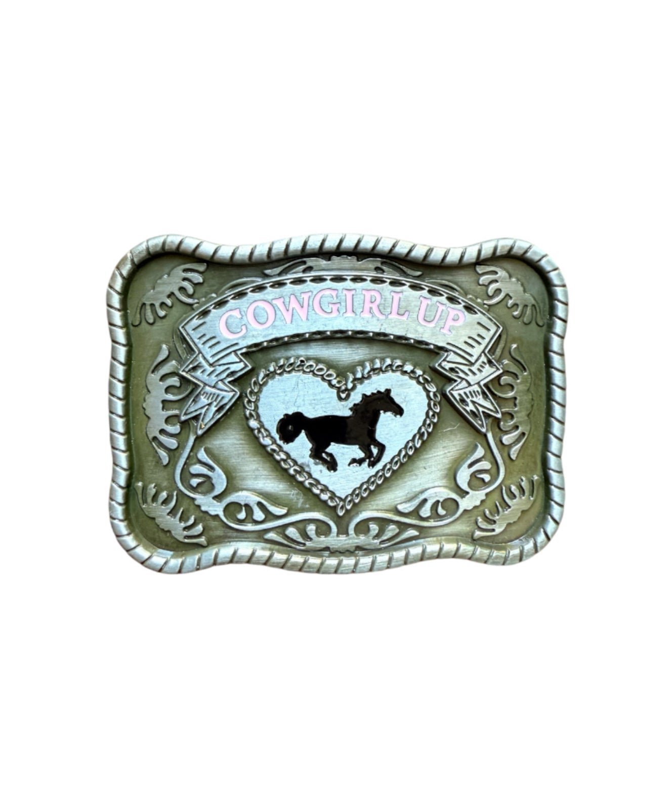 A8655 - Horse w Cowgirl Up Buckle
