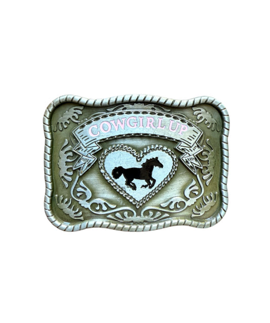 A8655 - Horse w Cowgirl Up Buckle