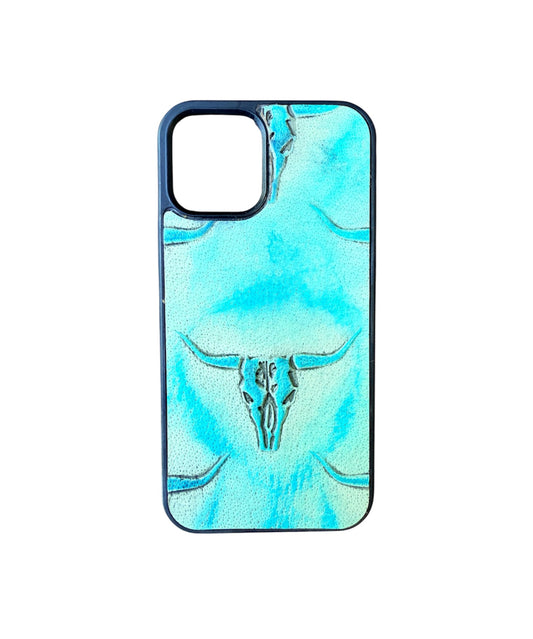 A8367 - IPhone 12/12Pro Leather w Rubber Case - Rawhide Western Wear 