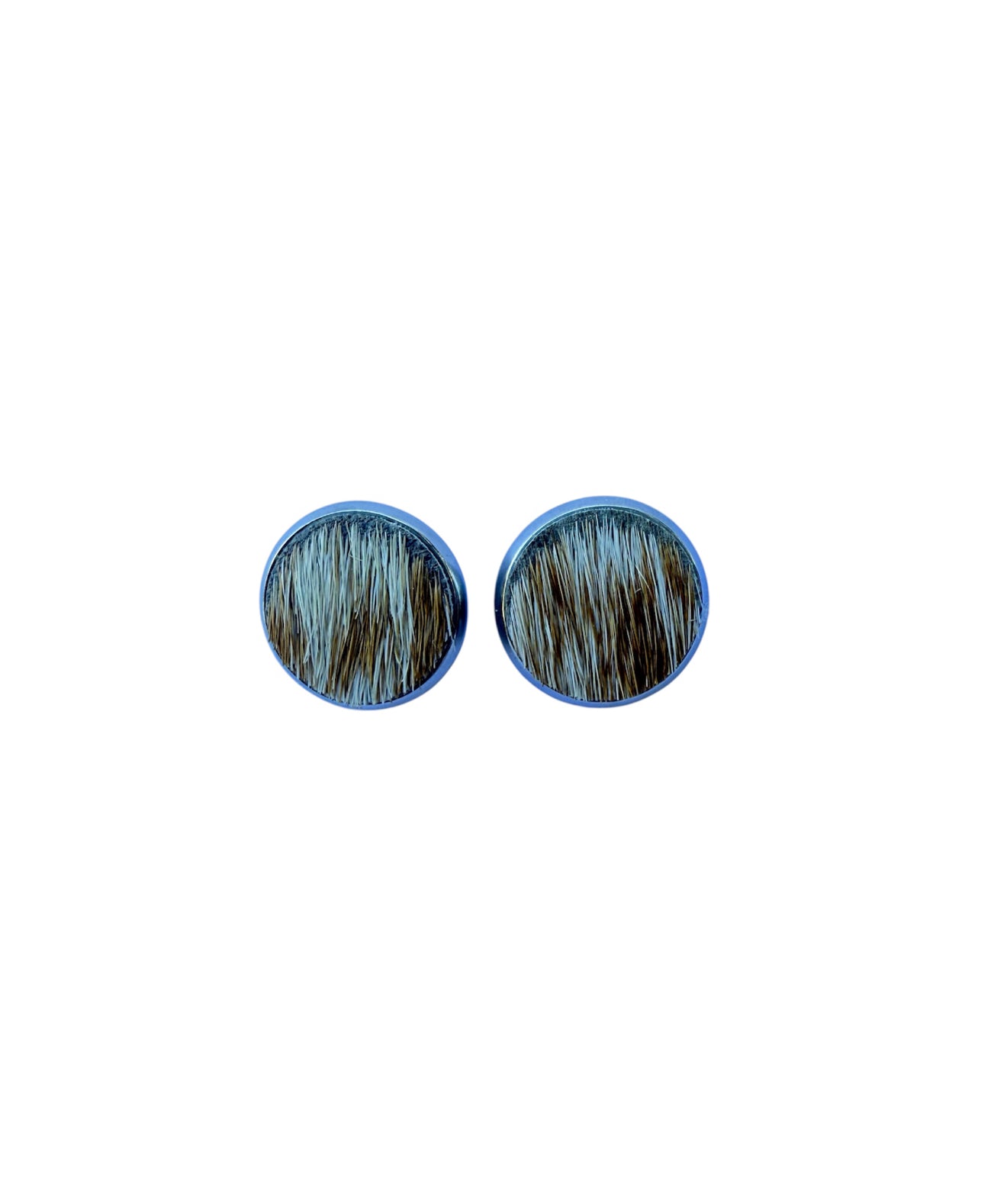 J6972 - 10mm Round Hide Stud Earrings