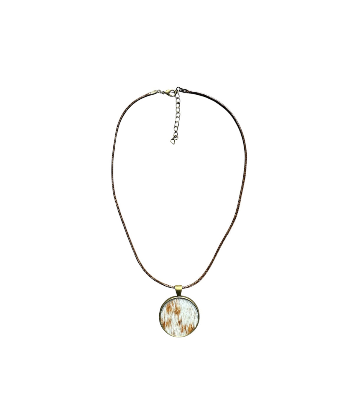 J6910 - 100% Cowhide Pendant Necklace