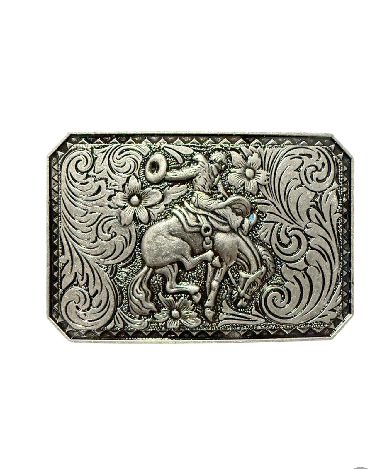 A8886 - Antique Silver Colour Western Belt Buckle - Rawhide Western Wear 