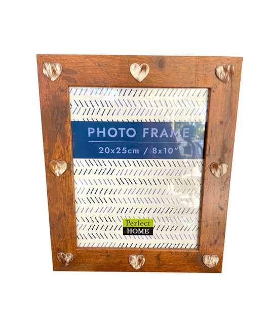 A8926 - Real Cowhide Love Hearts Picture Frame - Rawhide Western Wear 
