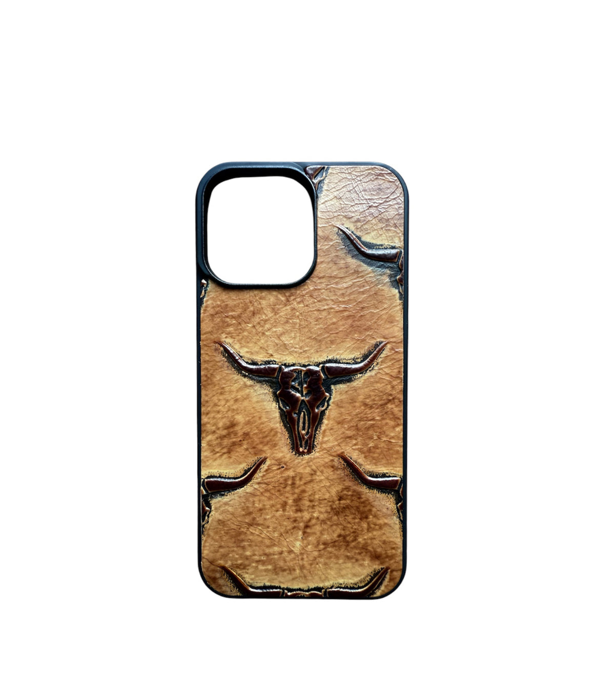 A8819 - IPhone 16 Pro Max Tooled Leather w Rubber Case