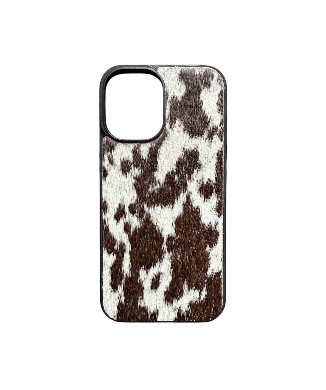 A8798 - IPhone 16 Hair on Hide Leather w Rubber Case
