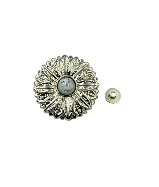 A8980 - 30mm Western Flower Concho - Rawhide Western Wear 