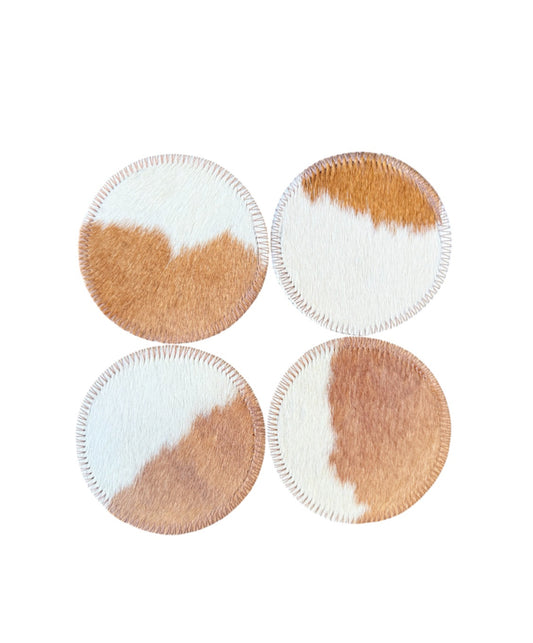 A8787 - 100% Real Cowhide Coasters - Rawhide Western Wear 
