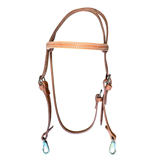 T5340L - Aust Made Brow Band Bridle  - Quick Change Clip Ends