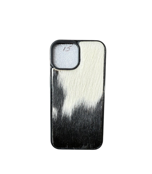 A8765 - IPhone 15 Hair on Hide w Rubber Case