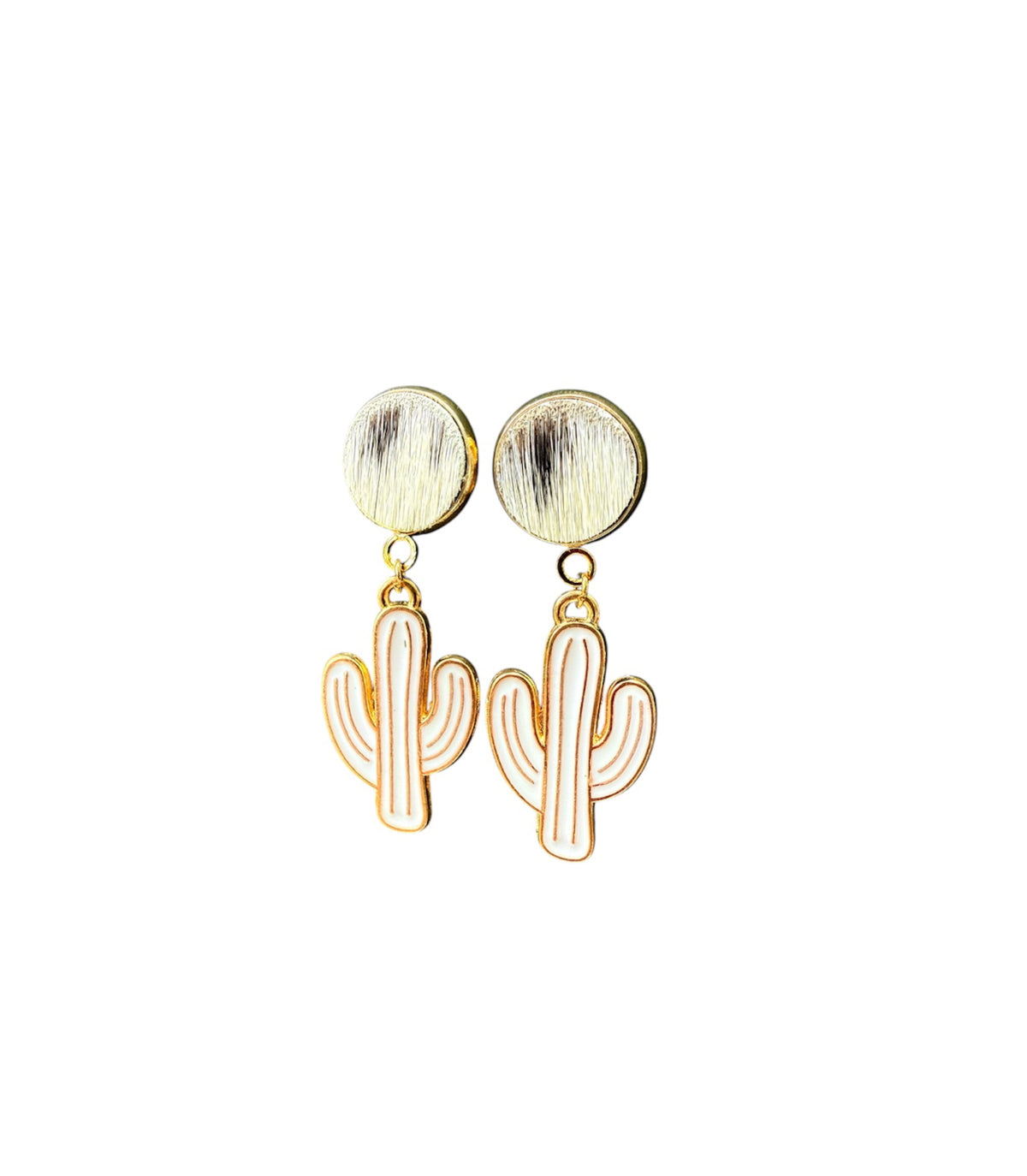 J7041A - 100% Hair on Hide Stud Dangle Earrings