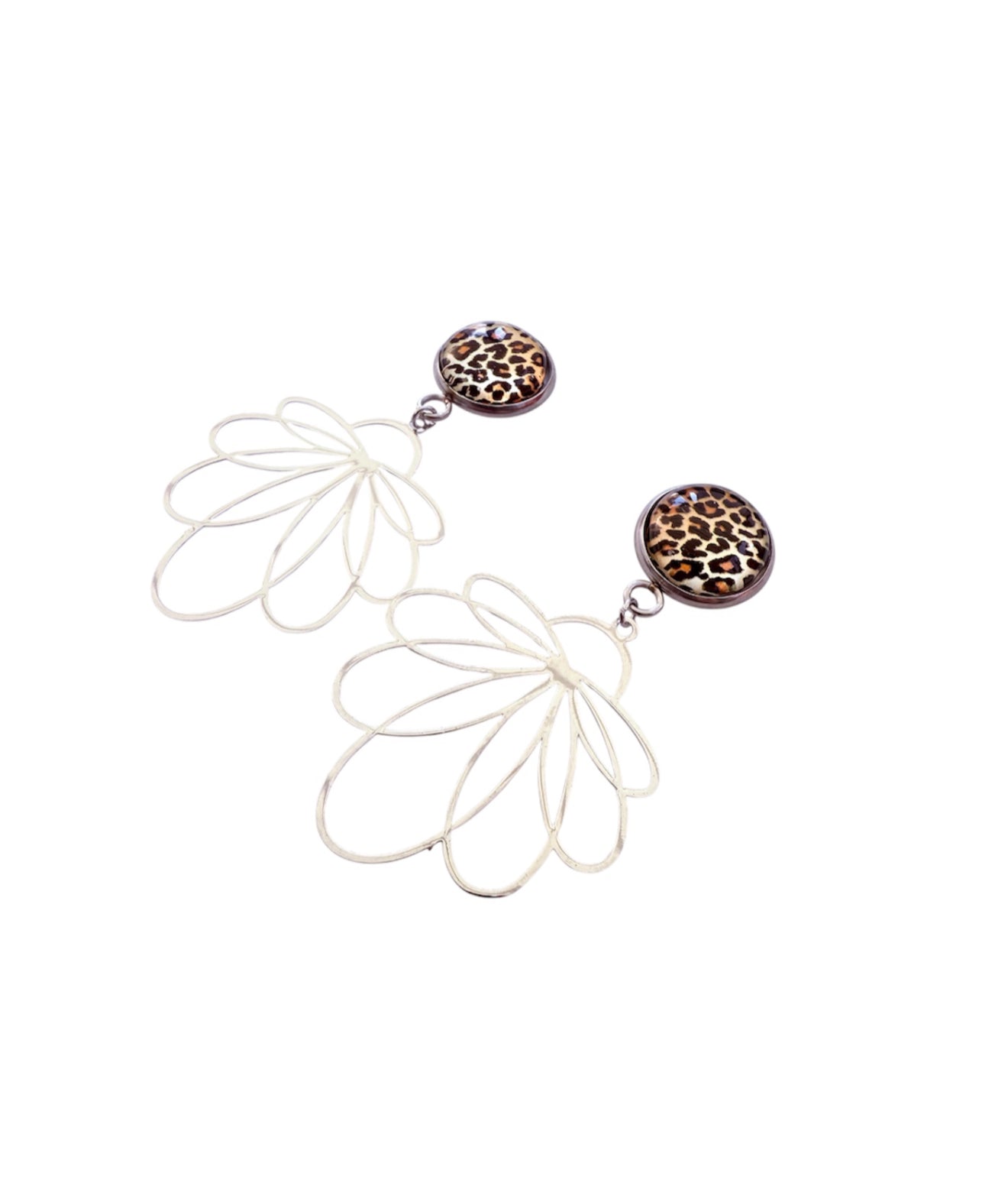 J7163 - Leopard Print Stud Dangle
