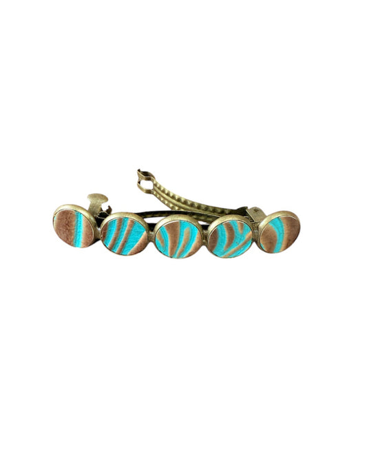 A8862 - Western Cowhide Hair Clip Barrette