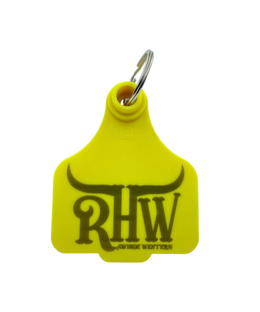 P4260 - Yellow Rawhide Western  Cattle Tag