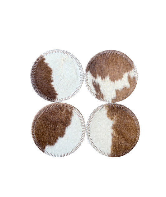 A8389- 100% Cowhide Coasters - Rawhide Western Wear 
