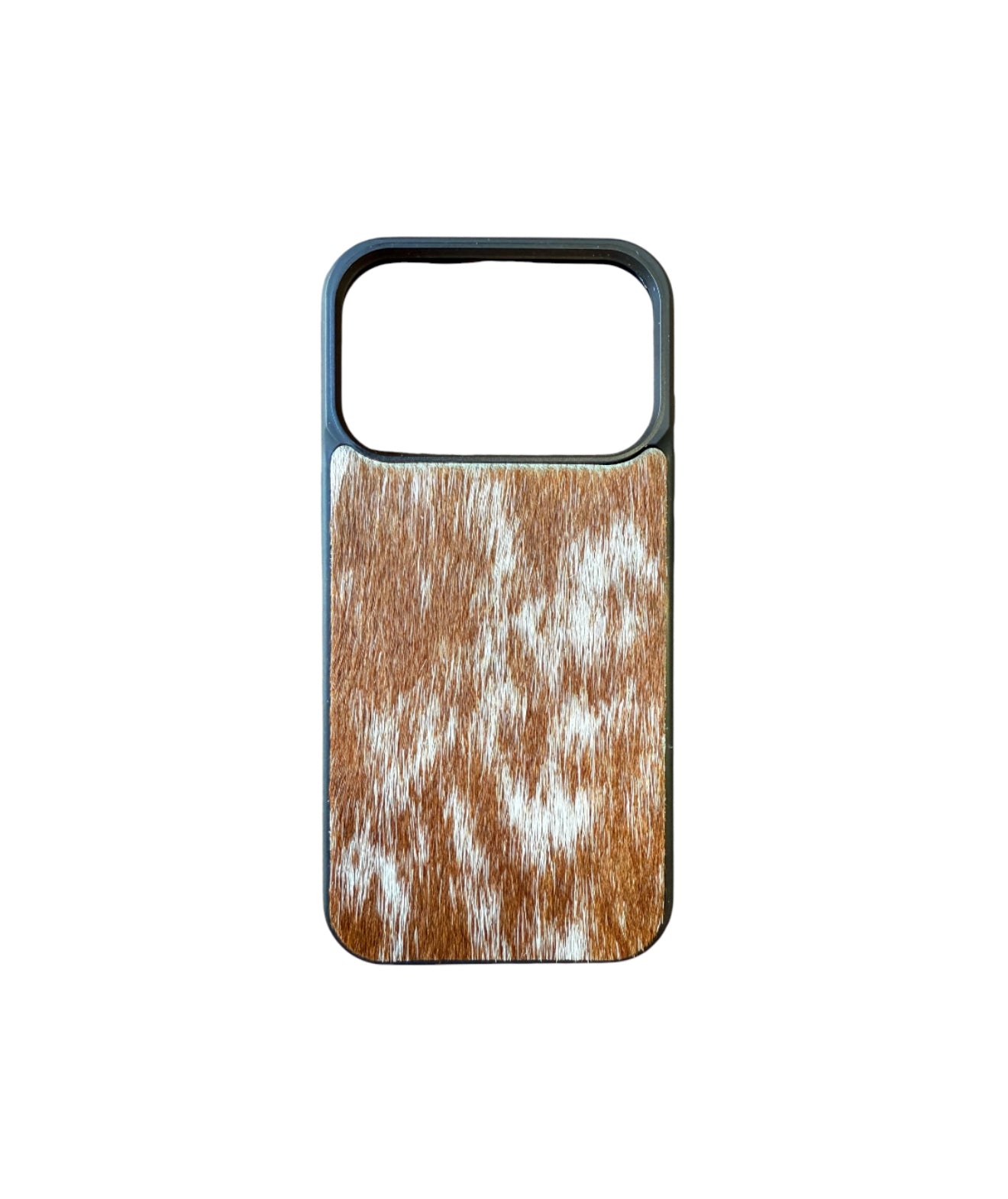 A8958 - IPhone 17 Pro Hair on Hide w Rubber Case - Rawhide Western Wear 
