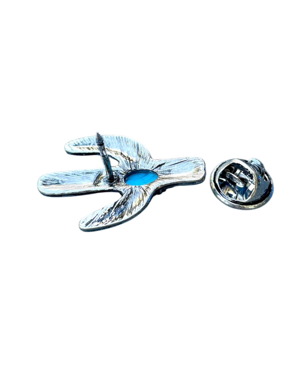 J6671  - Western Cactus Stone Hat Pin