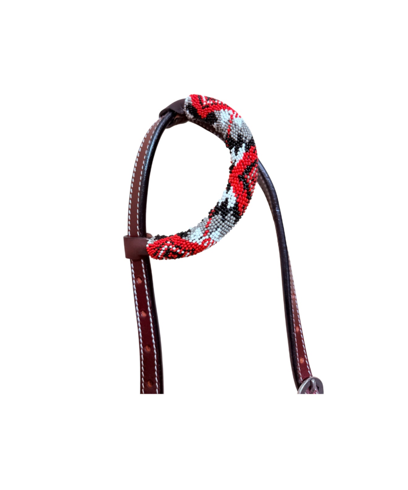 T5571D - Beaded One Ear Western Bridle Cob-Full