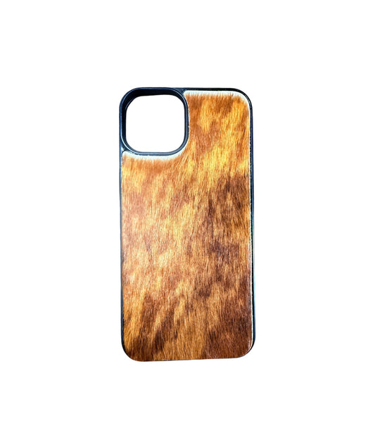 A8432 - IPhone 14 Hair on Hide Leather w Rubber Case