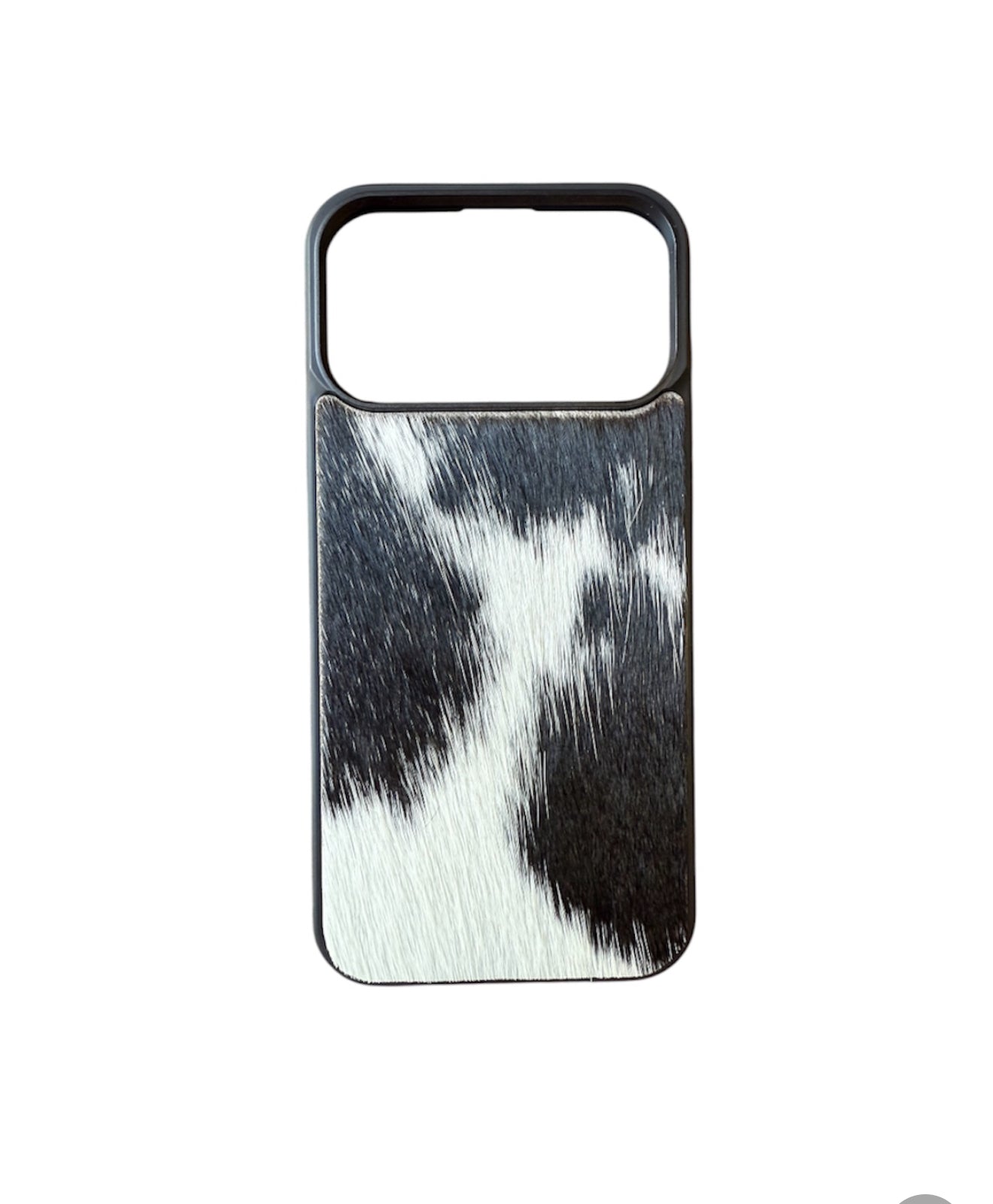 A8969 - IPhone 17 Pro Max Hair on Hide Leather w Rubber Case - Rawhide Western Wear 