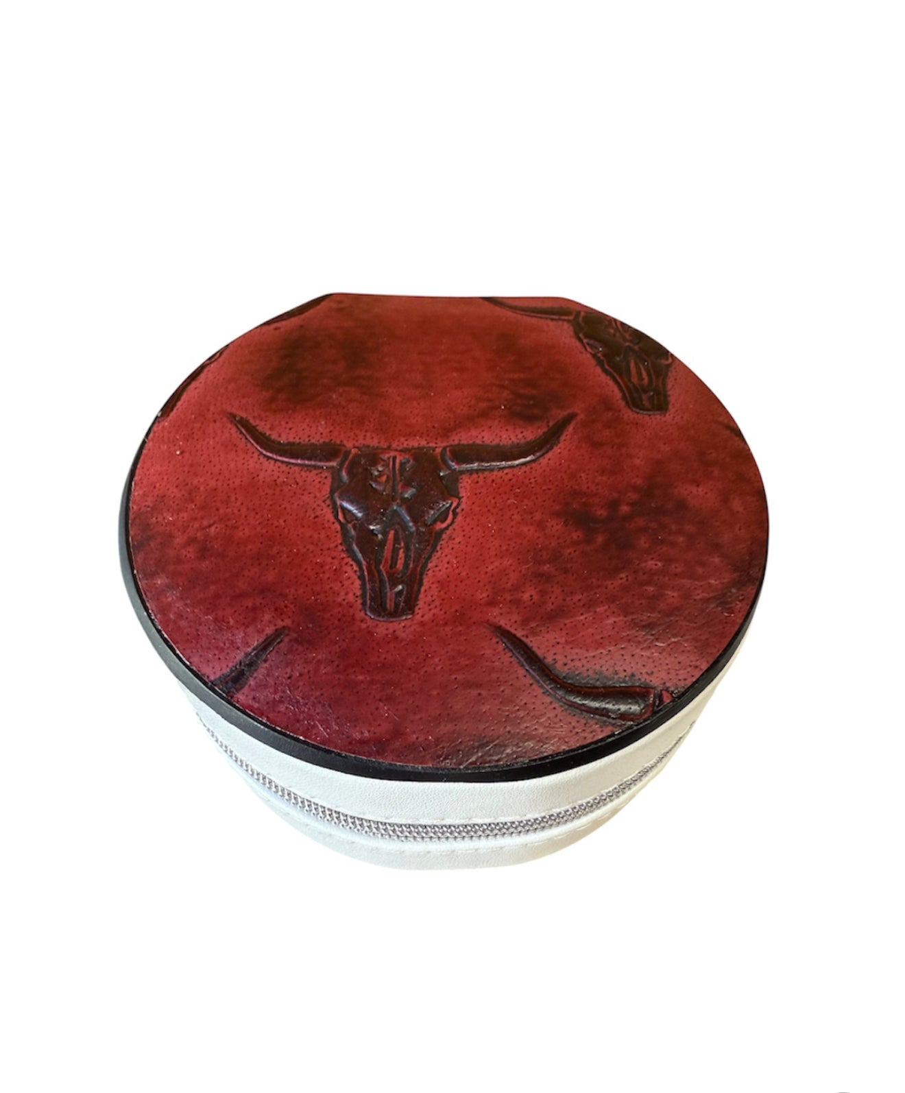 A8854 - 3 Layer Large Tooled Leather Jewellery Box