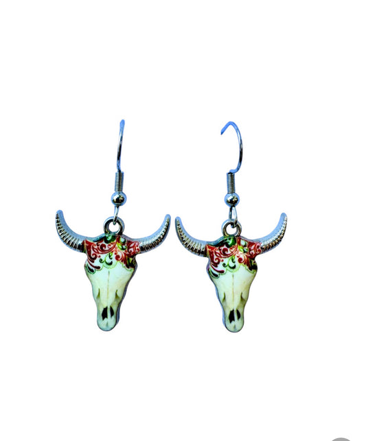 J7027F - Steer Head Earrings