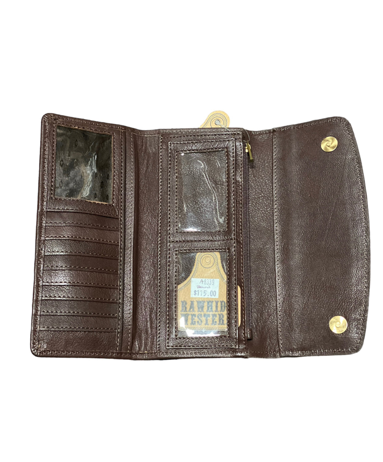 A8339 - Tooled Hair-On-Hide Wallet