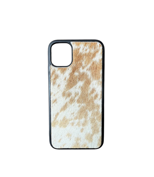 A8361 - IPhone 11 Hair on Hide Leather w Rubber Case