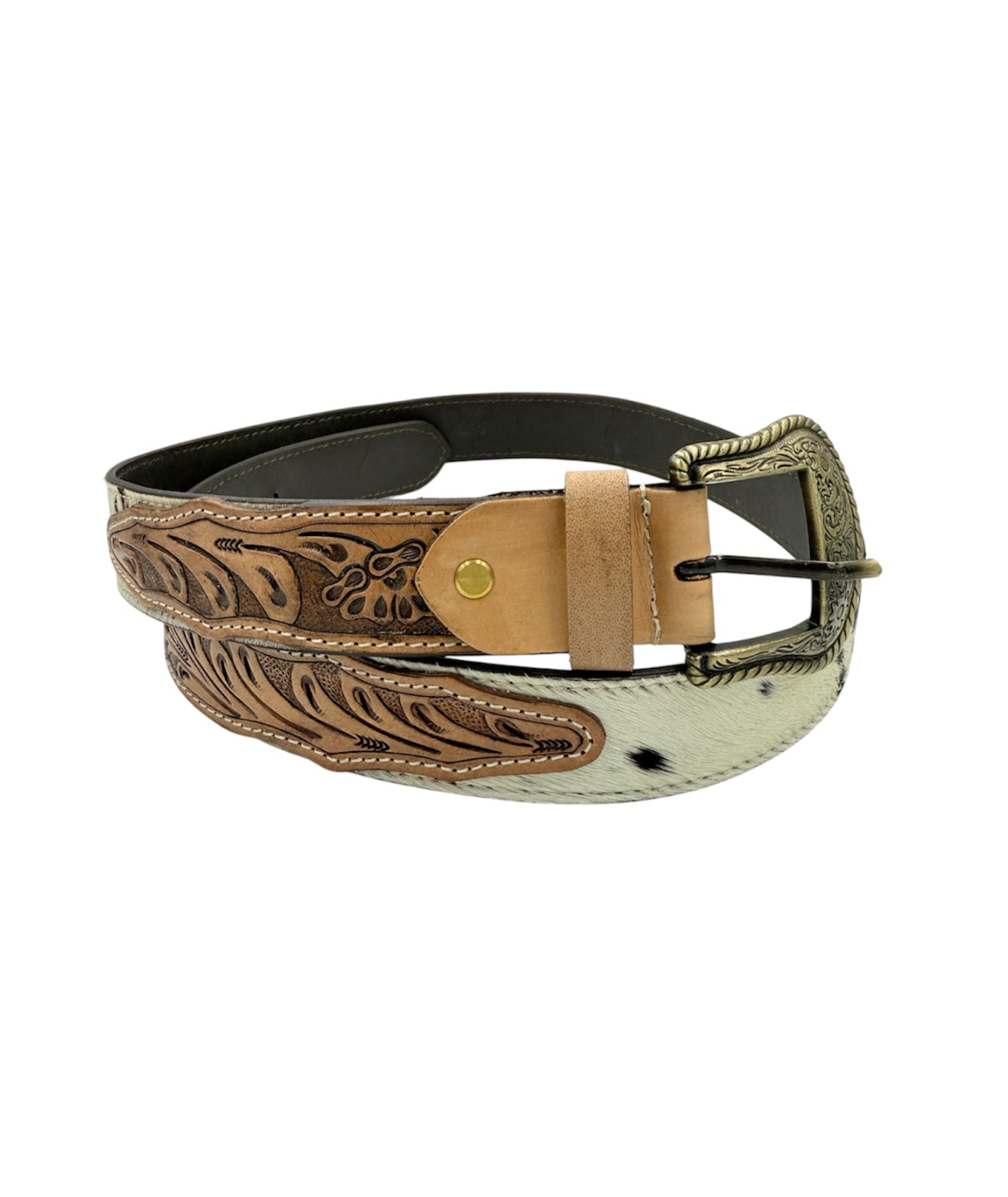 A8224D - 38” (Large) Hand Tooling Leather Cowhide Belt