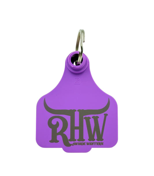 P4257 - Purple Rawhide Western Cattle Tag