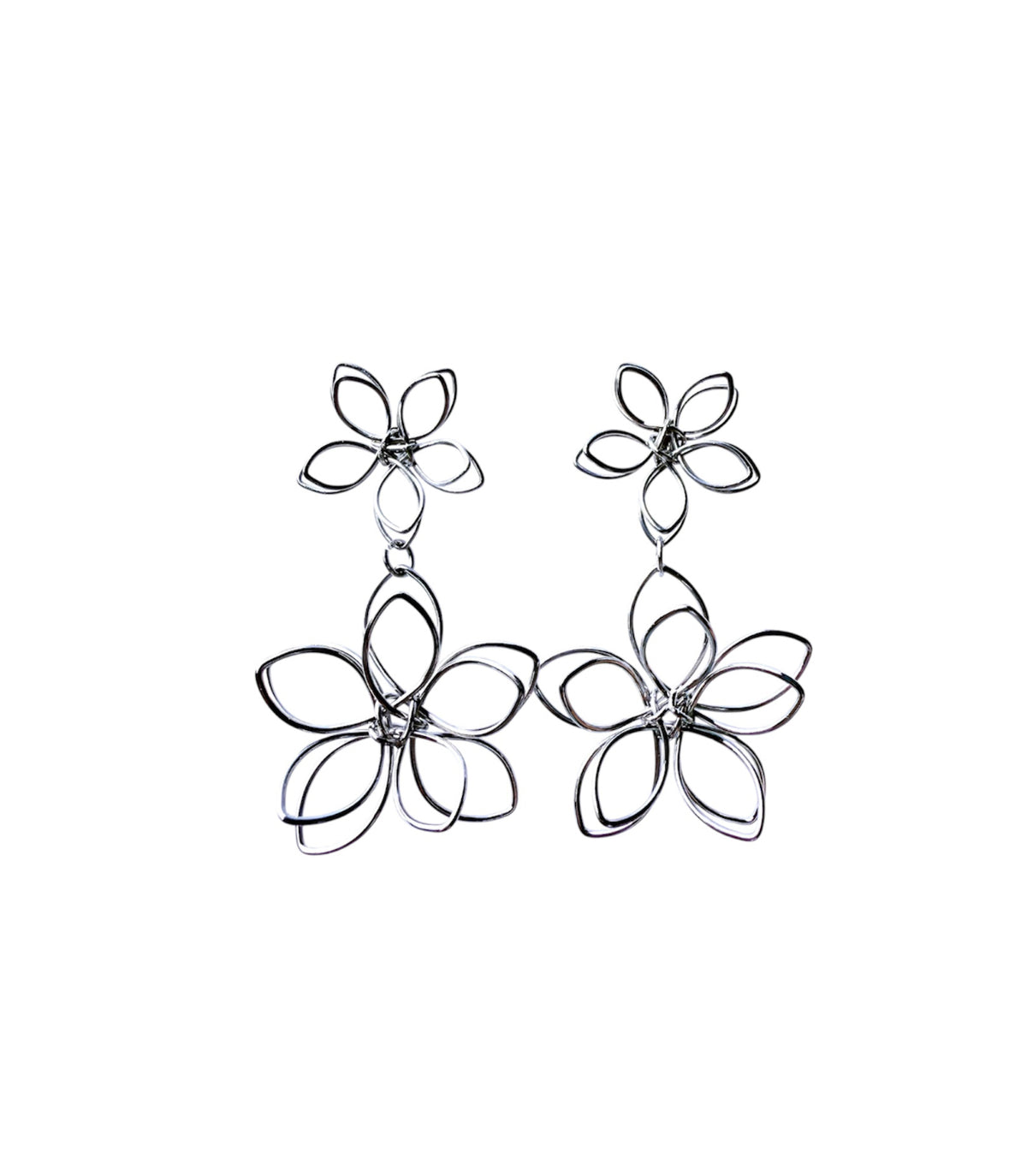 J6616 - Wired Flower Stud Dangle Earrings - Rawhide Western Wear 