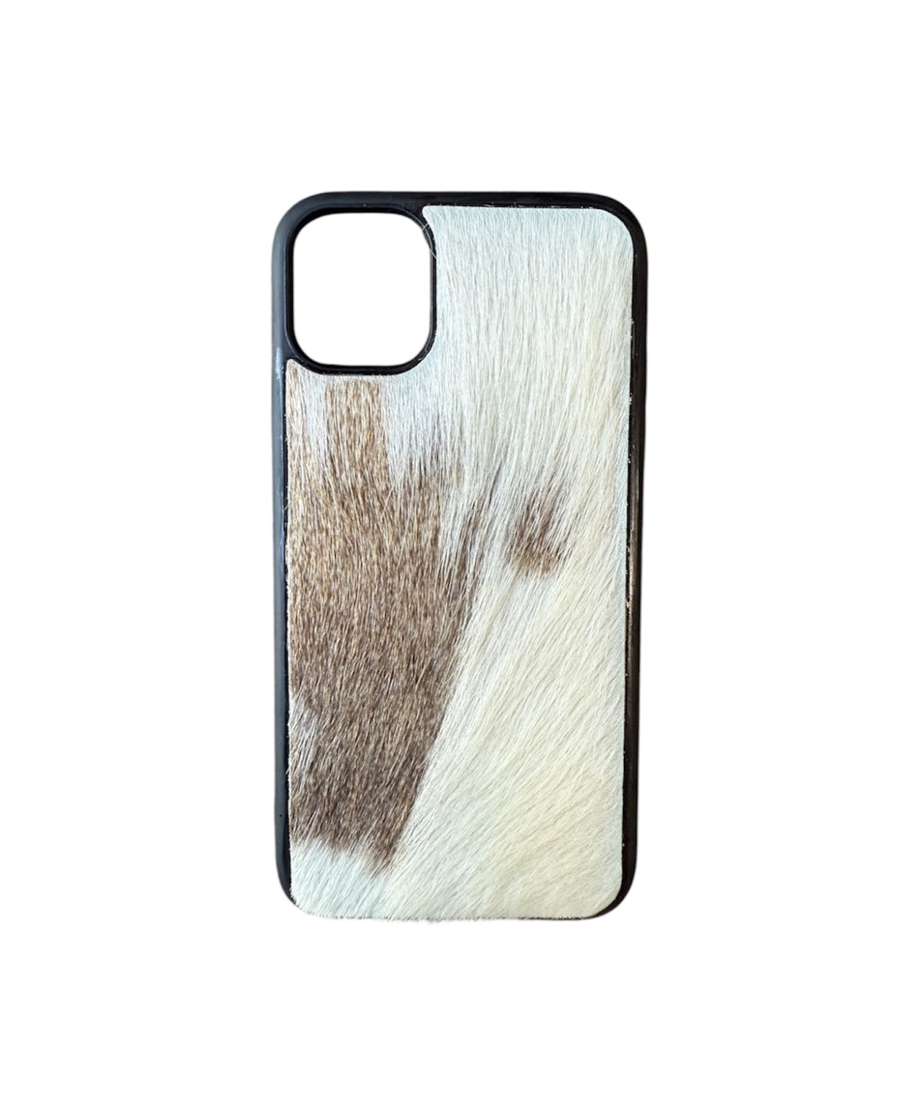 A8611 - IPhone 11 Hair on Hide Leather w Rubber Case - Rawhide Western Wear 