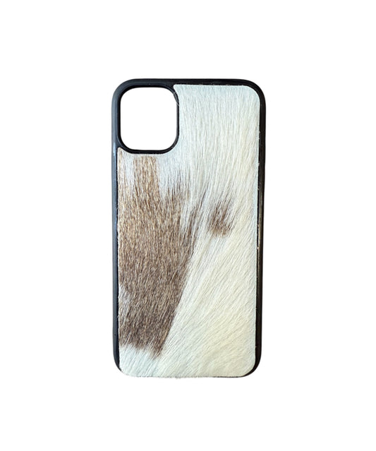 A8611 - IPhone 11 Hair on Hide Leather w Rubber Case - Rawhide Western Wear 