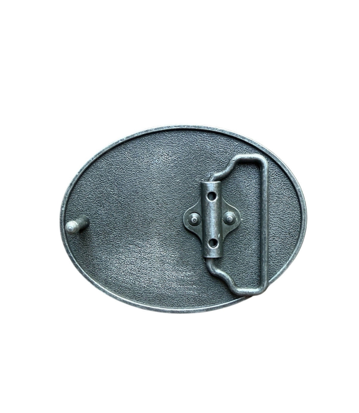 A8872 - Silver Antique Colour Western Buckle w Real Cowhide insert
