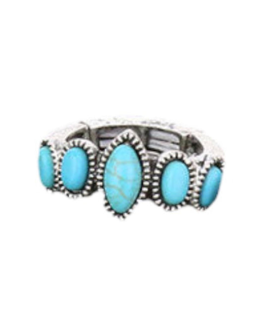 J6726 - Western Design Stone Stretch Ring