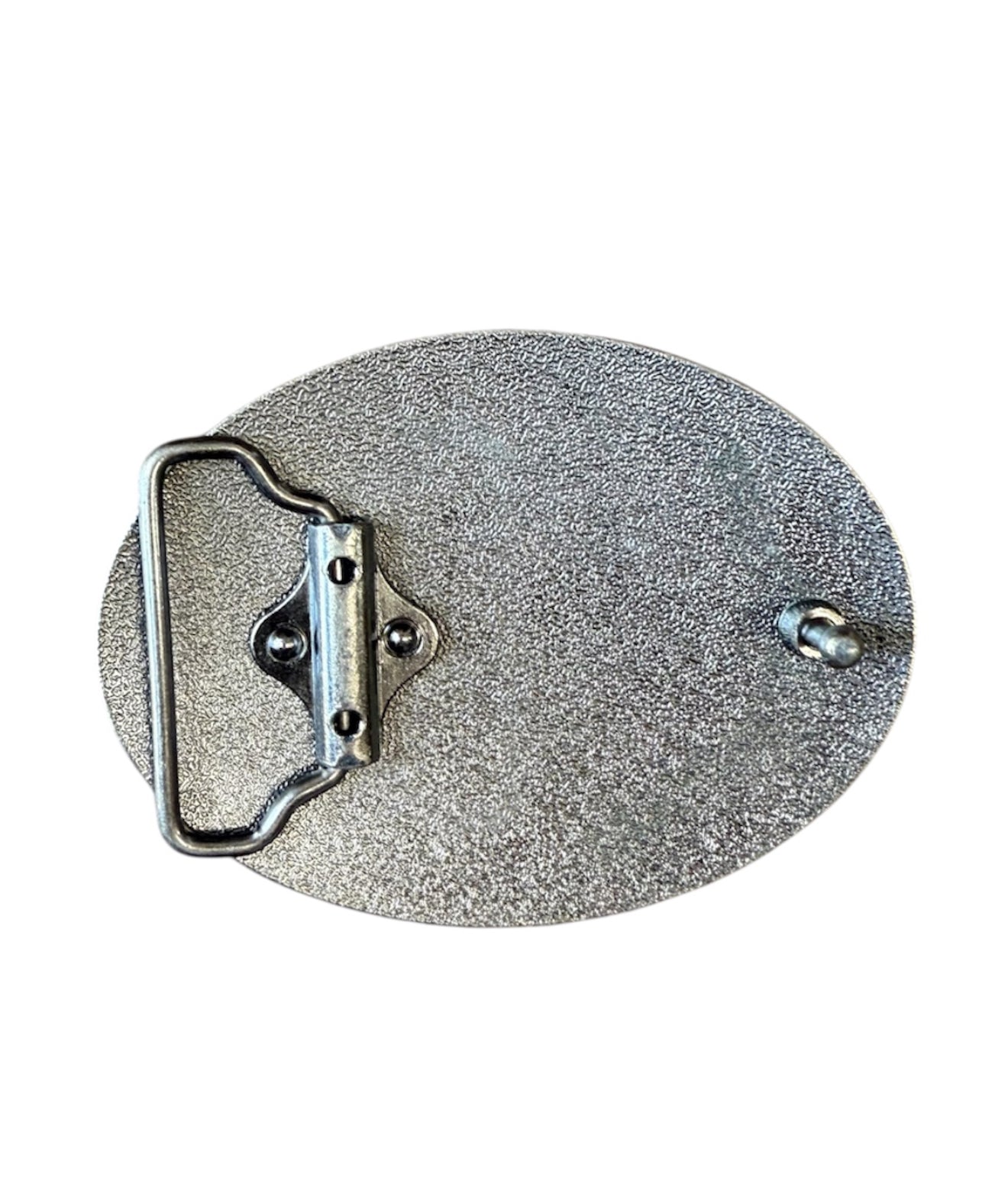 A8872 - Silver Antique Colour Western Buckle w Real Cowhide insert - Rawhide Western Wear 