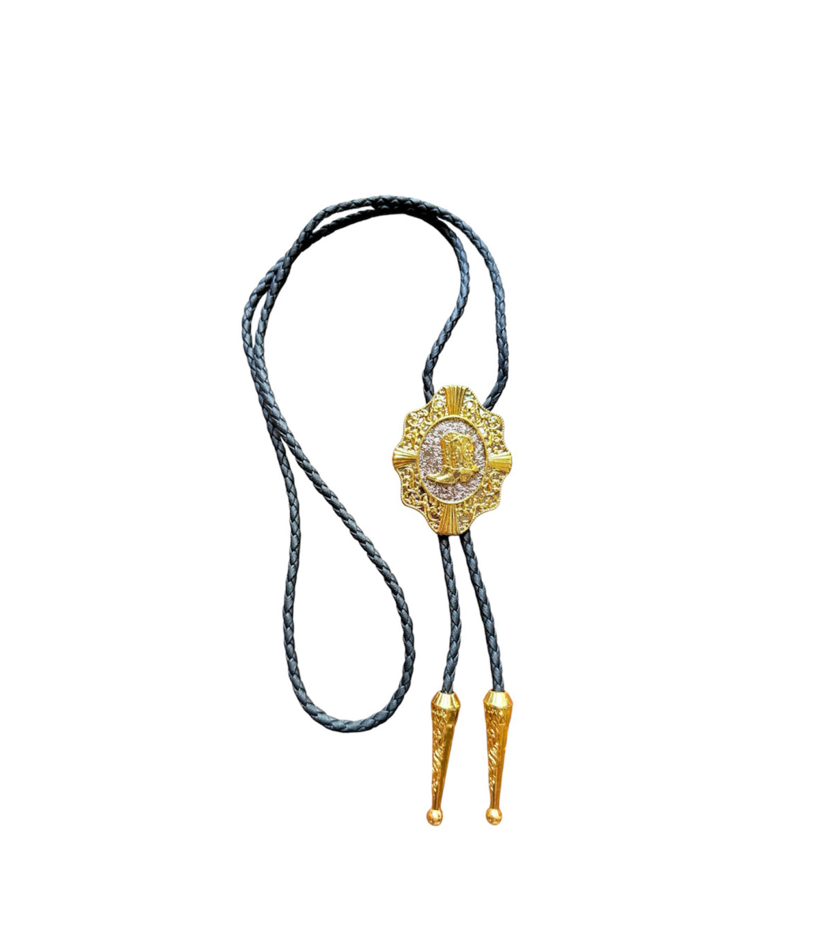 J7084 - Bolo Tie w Bronze Bead - Rawhide Western Wear 