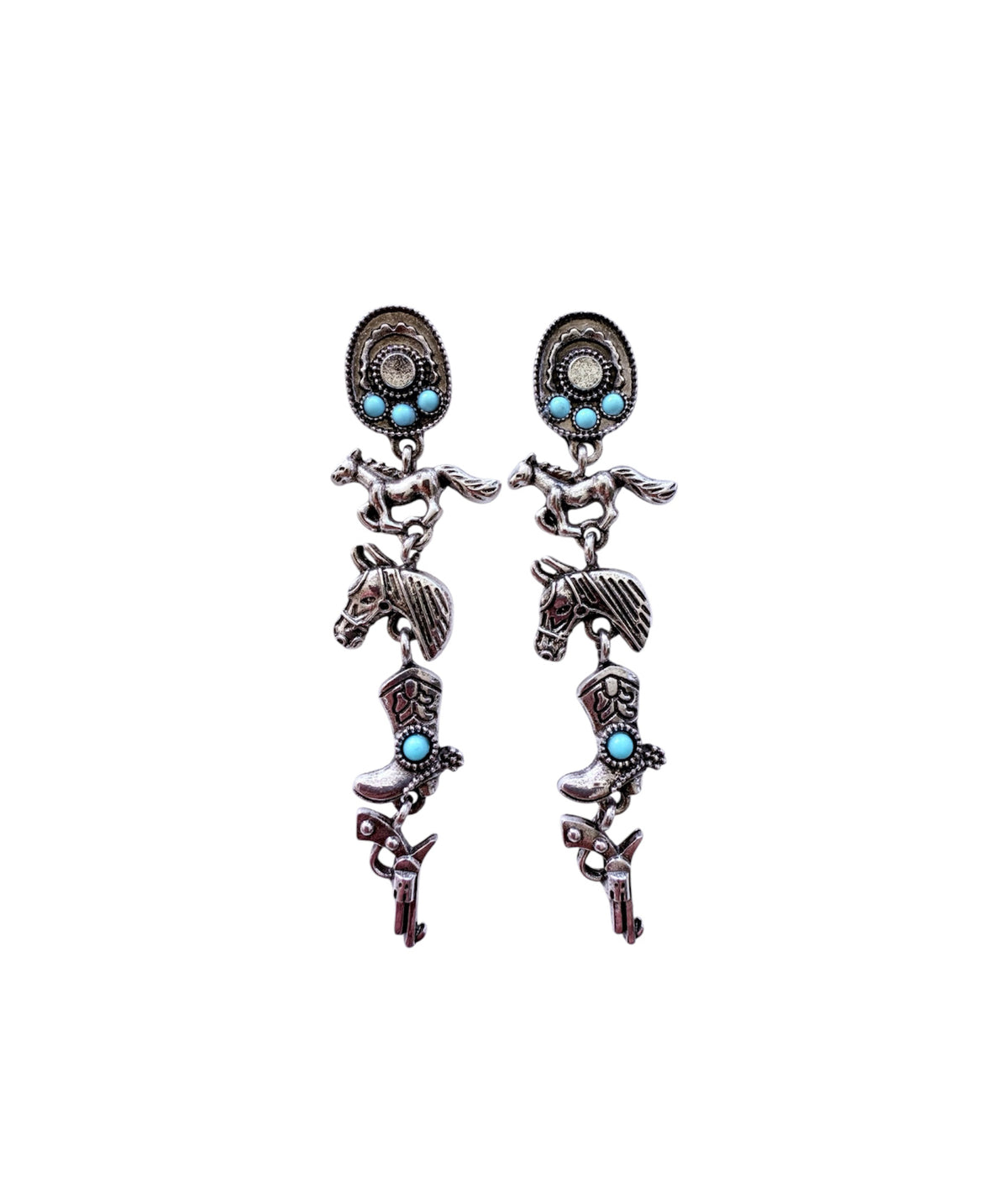 J6956 - Western Style Stud Dangles Earrings - Rawhide Western Wear 