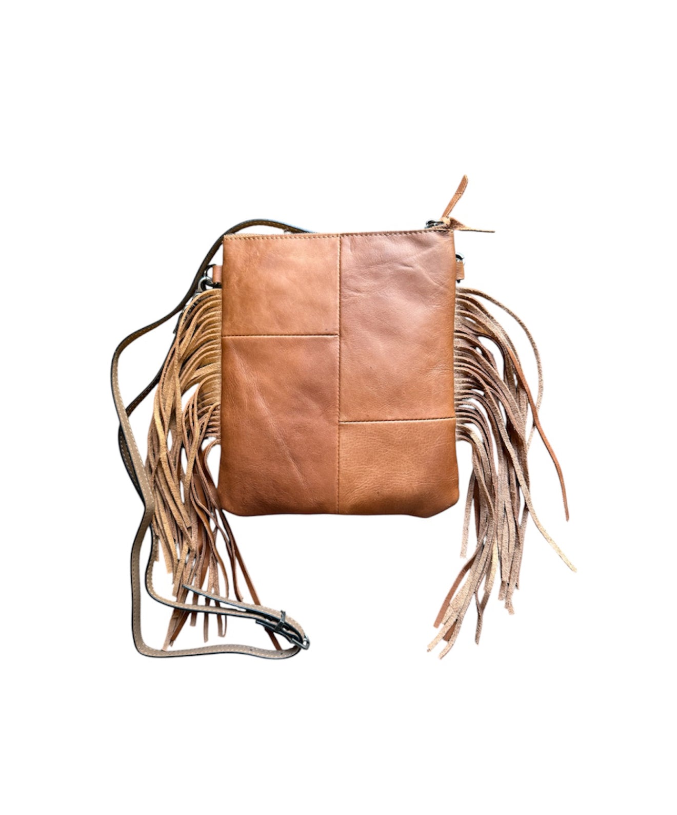 A8904A -  Genuine Leather Cowhide Fringe Crossbody