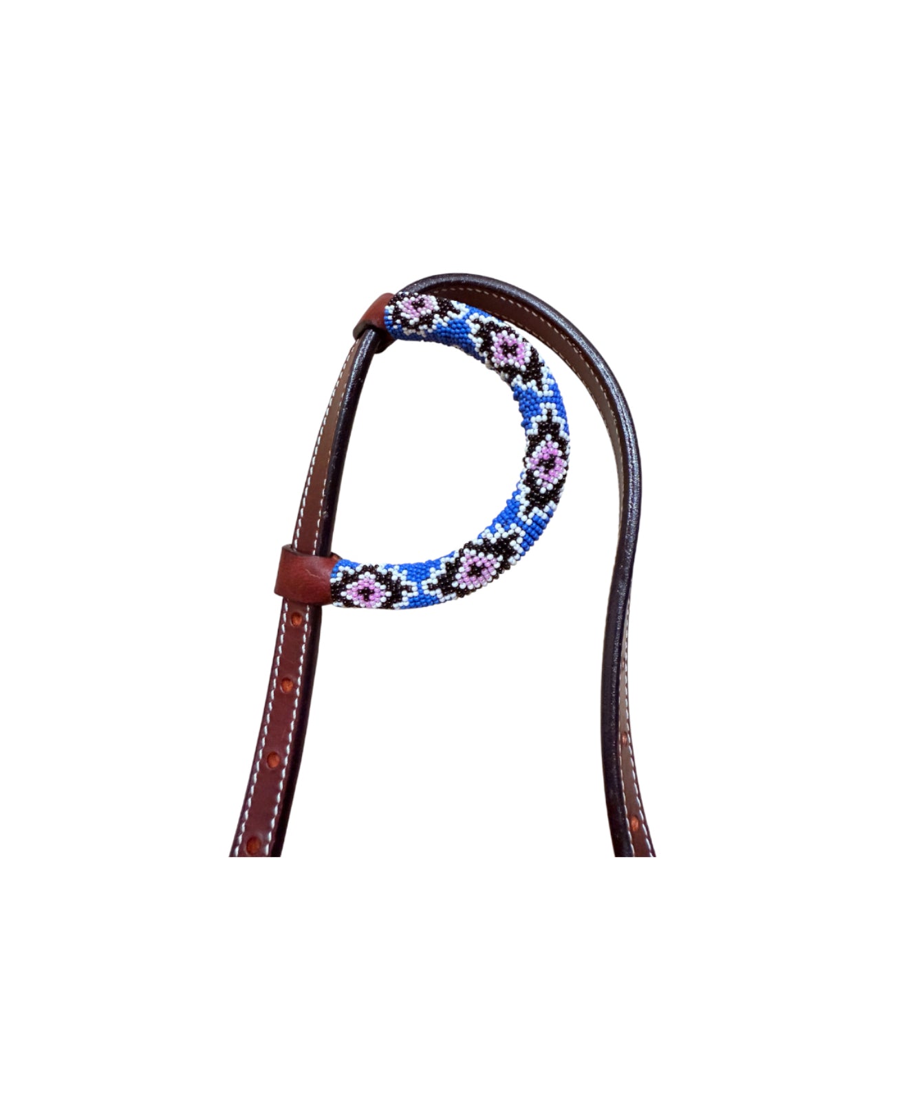 T5571C - Beaded One Ear Western Bridle Cob-Full