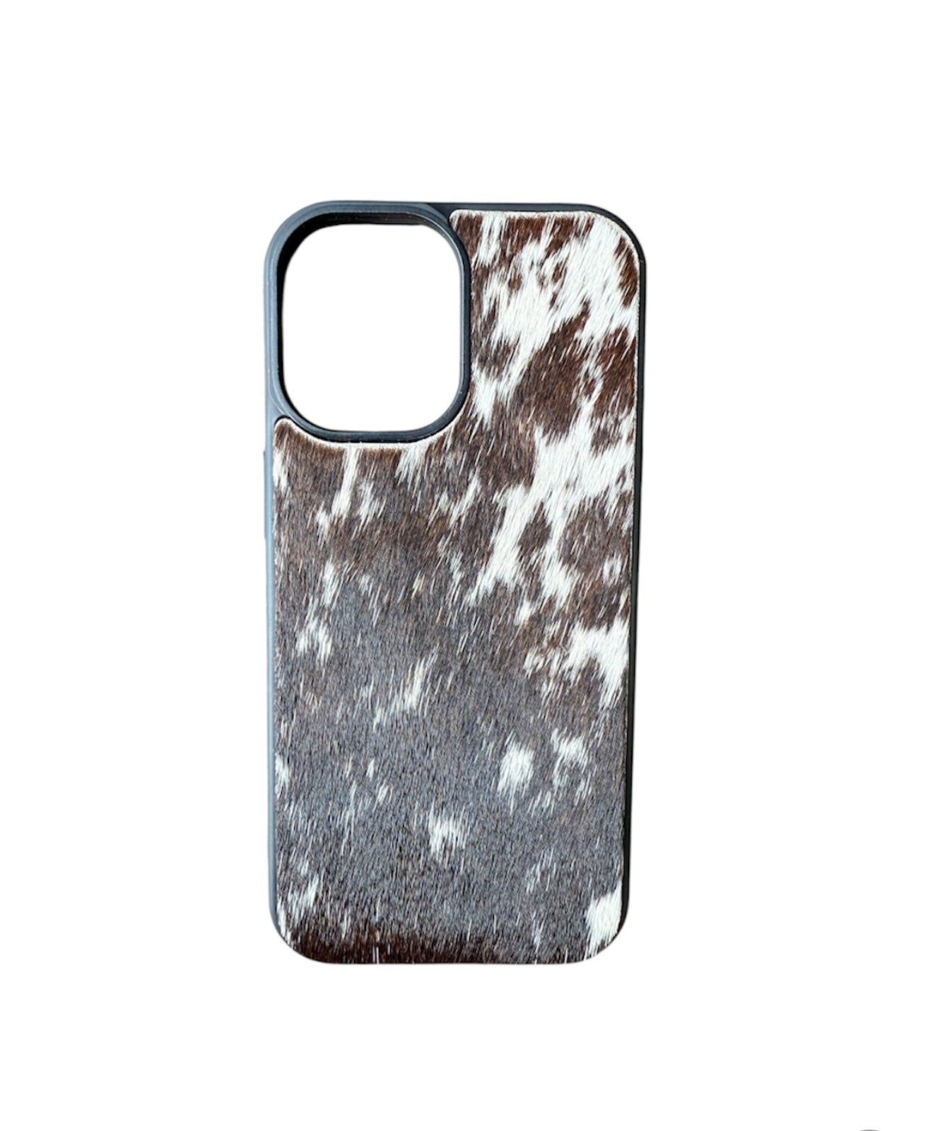 A8950 - IPhone 17 Hair on Hide Leather w Rubber Case - Rawhide Western Wear 