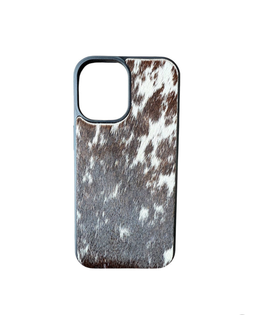 A8950 - IPhone 17 Hair on Hide Leather w Rubber Case - Rawhide Western Wear 
