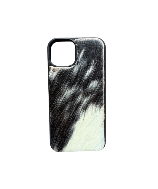 A8471 - IPhone 13 Hair on Hide Leather w Rubber Case