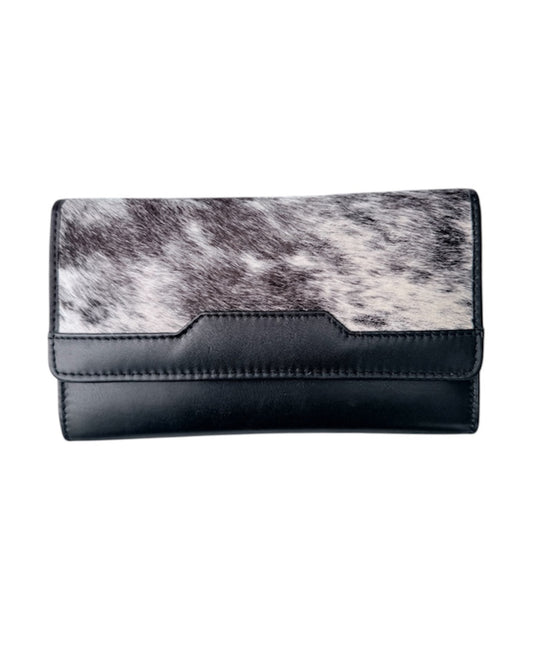 L69933B - Tooled Hair-On-Hide Wallet