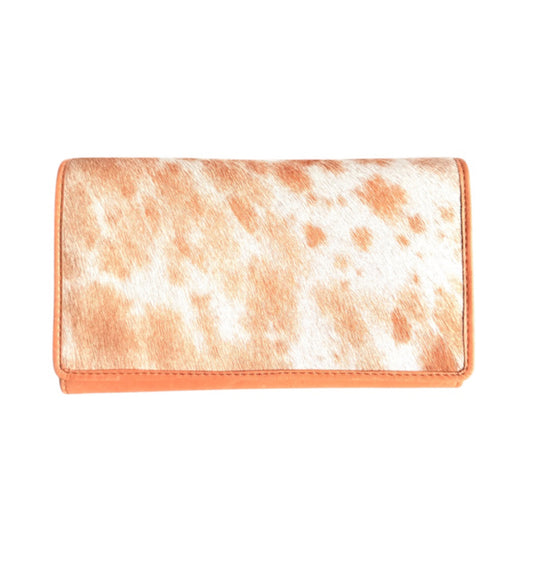 WH77902 - Tooled Hair-On-Hide Wallet