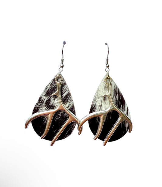 J7016 - 100% Hair on Hide Stud Dangle