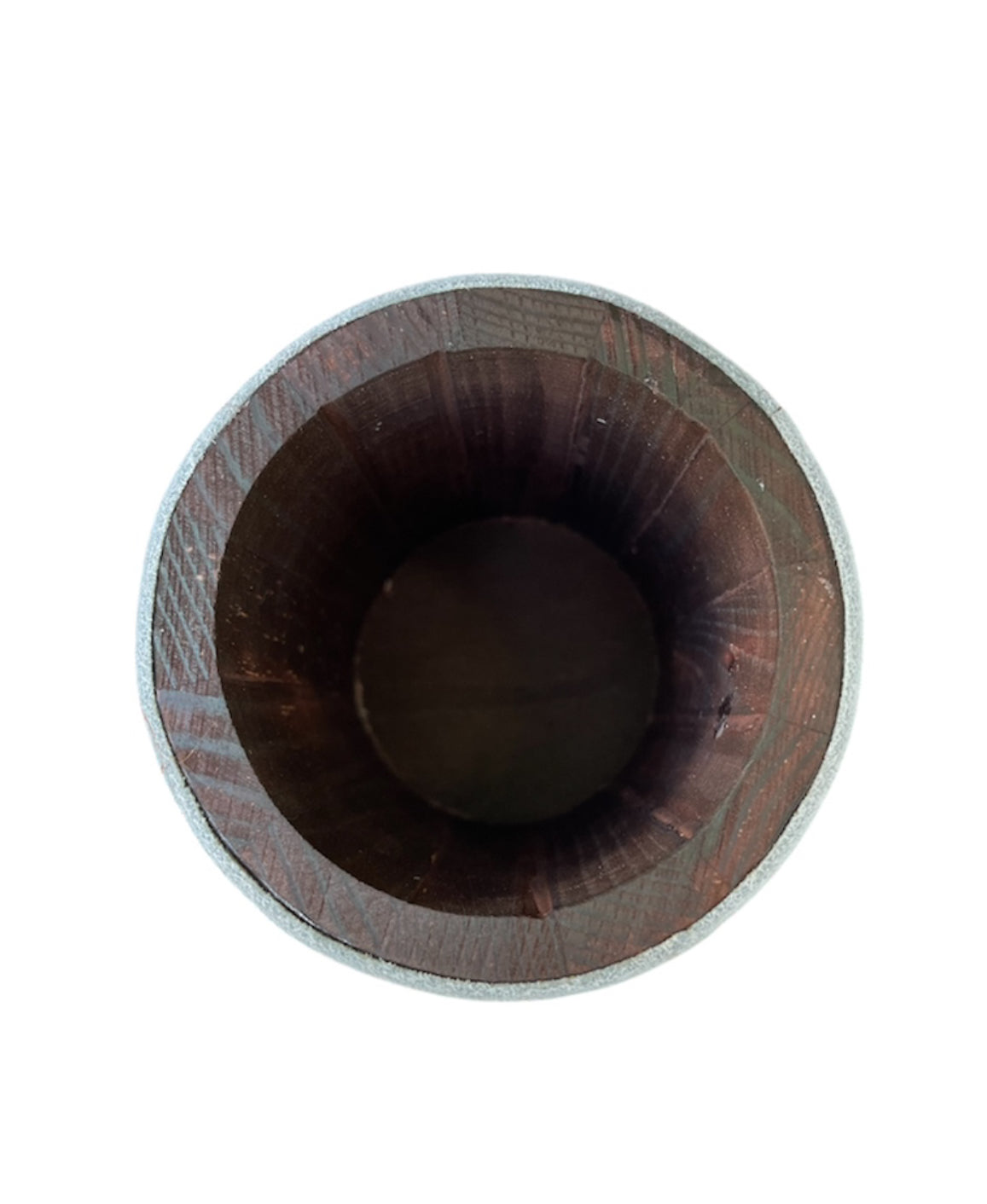 A8838 - Wooden Utensils Holder w Cowhide