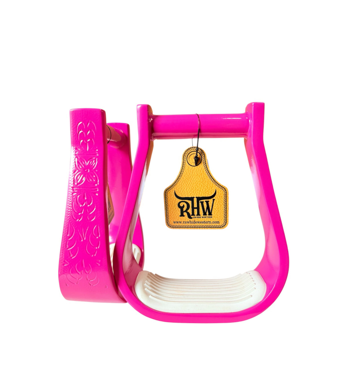 023149P - Pink Aluminium Barrel Racing Engraved with Pads